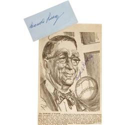 1960's Branch Rickey Autographs (2) PSA/DNA 