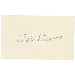 1970's Willard Brown Signed Index Card PSA/DNA 