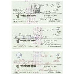 Early 1980's Paul Dean Signed Checks (3) PSA/DNA 