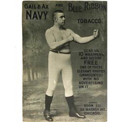 19th C. John L Sullivan Tobacco Advertising Sign 