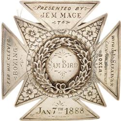 1888 Jem Mace Presentational Boxing Belt Buckle 