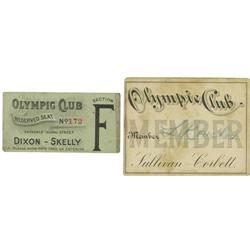 1892 Sullivan vs. Corbett & Dixon Tickets 