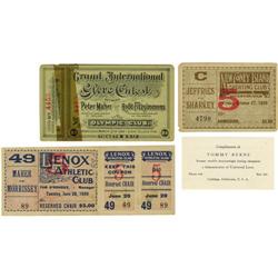 1890's Important Heavyweight Fight Tickets Lot 