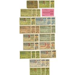 1890's-1900's Boxing Tickets Lot Of 16 