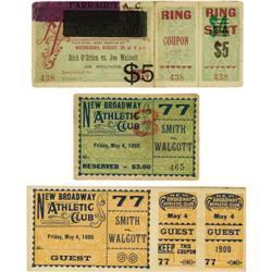 1890's-1900's Barbados Joe Walcott Fight Tickets 