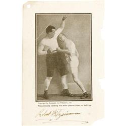 Bob Fitzsimmons Signed Book Photograph PSA/DNA 