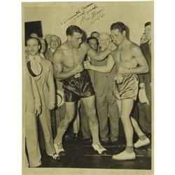 1934 Max Baer Signed Wire Photograph PSA/DNA 