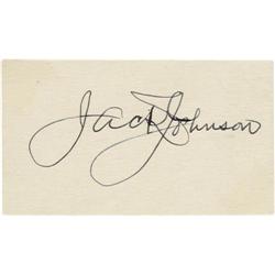 1930's Jack Johnson Double Signed Card PSA/DNA 