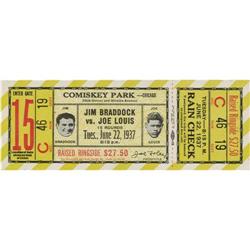 1937 Louis vs. Braddock Full Ticket 