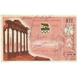 1960 Cassius Clay Signed Ticket PSA/DNA 