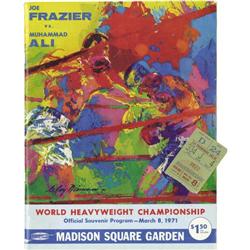 1971 Ali vs. Frazier I On-Site Program & Ticket 