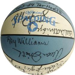 1983-84 UNC Team Signed Ball with Jordan PSA/DNA 
