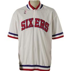 1986-87 Julius Erving Game Worn Shooting Shirt 