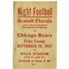 Image 1 : 1937 Chicago Bears Broadside 