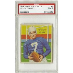 1935 National Chicle Dutch Clark #1 PSA NM 7 