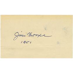 1951 Jim Thorpe Signed Index Card PSA/DNA 
