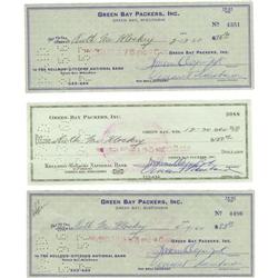 1960 Vince Lombardi Signed Checks (3) PSA/DNA 
