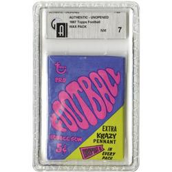 1967 Topps Football Wax Pack GAI NM 7 