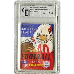 1967 Philadelphia Football Wax Pack GAI NM+ 7.5 
