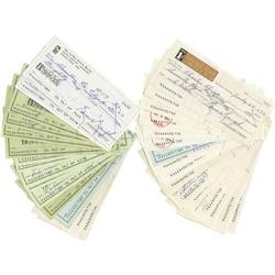 Sammy Baugh Signed Checks (50) PSA/DNA 