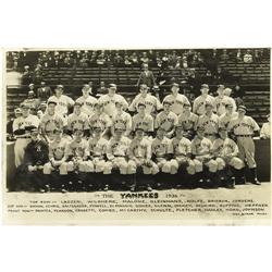 1936 New York Yankees Team Photograph by Burke 