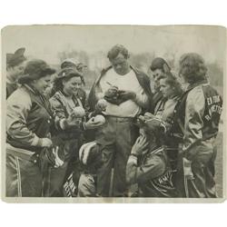 Early 1940's Babe Ruth Culver Service Wire Photo 