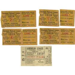 1919 World Series Ticket Stubs Lot of 5 