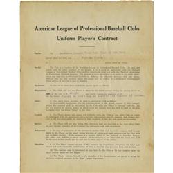 1923 Mike Gazella NY Yankees Player's Contract 