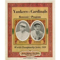 1928 World Series Program (New York) 