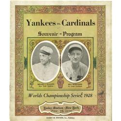 1928 World Series Program (New York) 