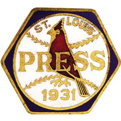 1931 World Series (St. Louis) Press Pin 
