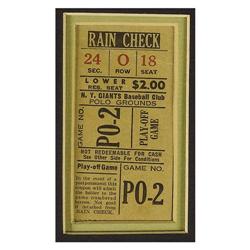 1951 Bobby Thomson HR Ticket Display 