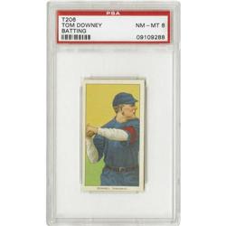 1909-11 T206 Tom Downey Batting PSA NM-MT 8 