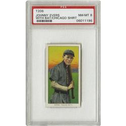 1909-11 T206 Johnny Evers With Bat, Chi. PSA 8 
