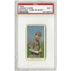 1909-11 T206 Johnny Evers With Bat, Cubs PSA 7 