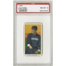 1909-11 T206 Lou Fiene Throwing PSA NM-MT 8 