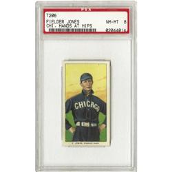 1909-11 T206 Fielder Jones Chi. Hands Hips PSA 8 