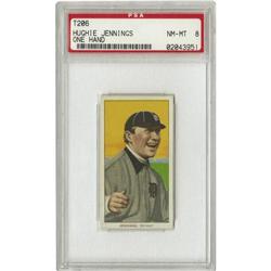 1909-11 T206 Hughie Jennings One Hand PSA 8 