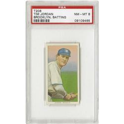 1909-11 T206 Tim Jordan Brooklyn Batting PSA 8 