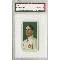 1909-11 T206 Al Mattern PSA NM-MT 8 