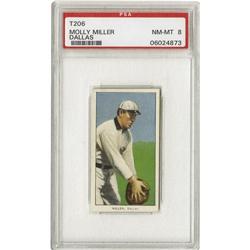 1909-11 T206 Molly Miller Dallas PSA NM-MT 8 