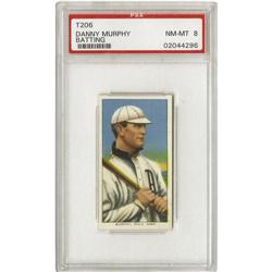 1909-11 T206 Danny Murphy Batting PSA NM-MT 8 