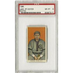 1909-11 T206 Jack Pfiester Seated PSA NM-MT 8 