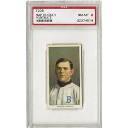 1909-11 T206 Nap Rucker Portrait PSA NM-MT 8 