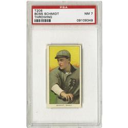 1909-11 T206 Boss Schmidt Throwing PSA NM 7 