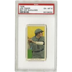 1909-11 T206 Joe Tinker Bat Off Shoulder PSA 6 