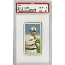 1909-11 T206 Heinie Wagner Bat On Left PSA 8 