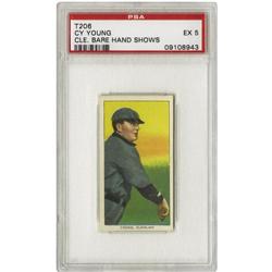 1909-11 T206 Cy Young Cleveland Bare Hand PSA 5 