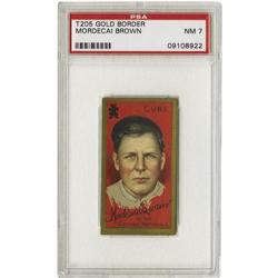 1911 T205 Mordecai Brown PSA NM 7 