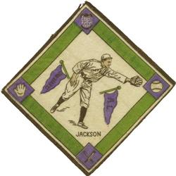 1914 B18 Blankets Shoeless Joe Jackson Purple Pennant 